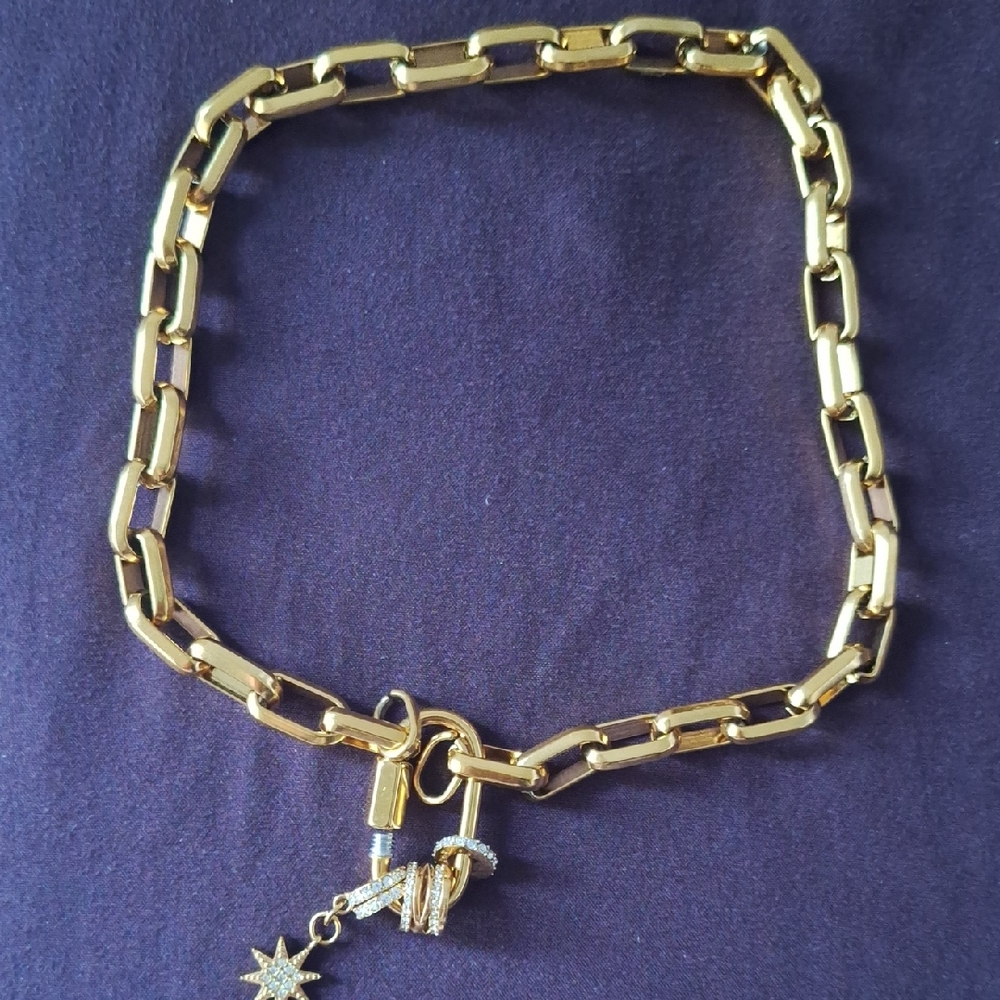 Luxe Gold Necklace with Star and Moon Charms